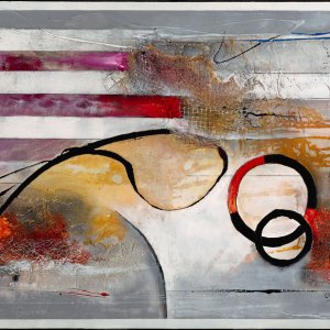 Implosion 90x130cm Acrylmischtechnik auf Leinwand